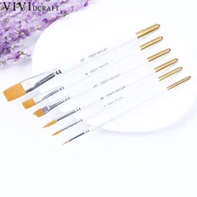 6 шт./лот, Художественные товары, маркер, нейлоновые волосы, многофункциональные, водные, Мягкие кисти, чернила или ручка, краска для каллиграфии, кисти, набор цветов воды L4H6