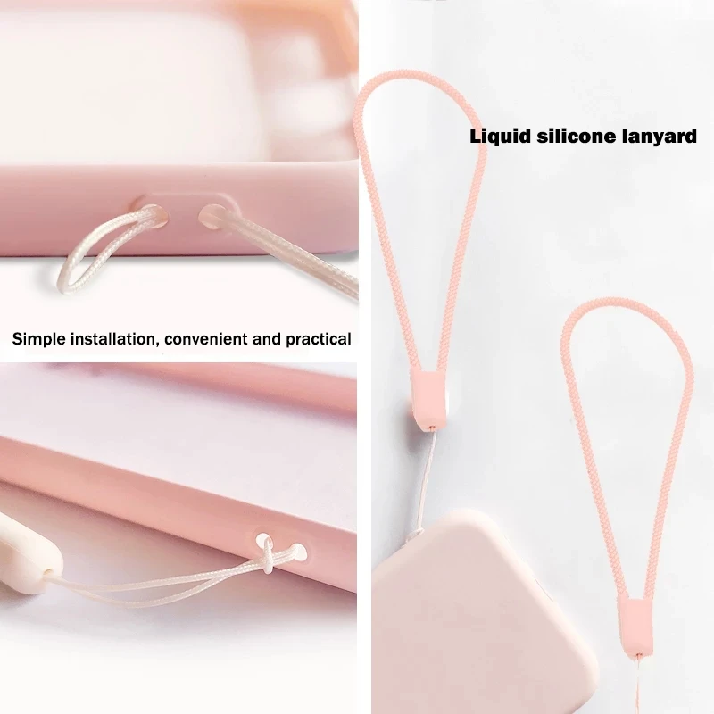 Luxury Magnetic Ring Holder Silicone Frame Phone Cover with Strap