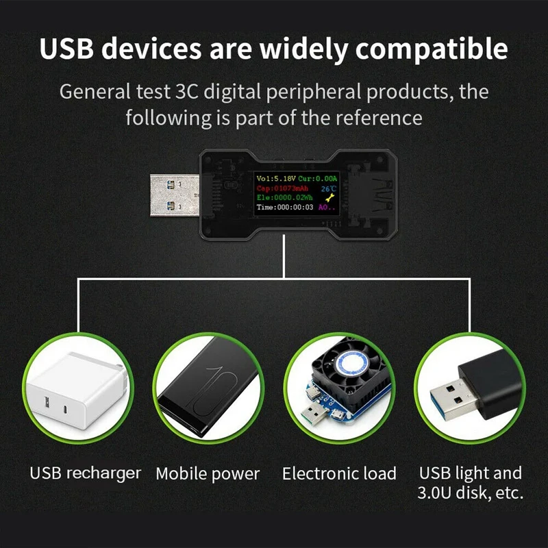 GTBL FNB18 USB цветной экран тестер постоянного тока цифровой вольтметр Амперметр ток X7S1