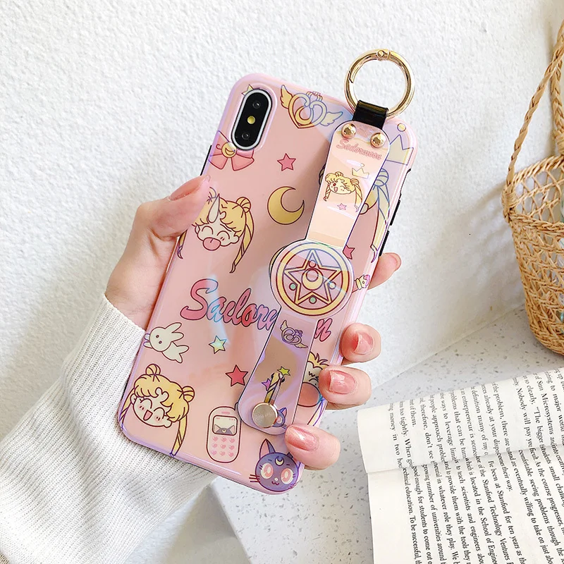 Милый чехол Sailor Moon для iPhone 11 Pro Max XR XS Max X 7 8 6 6S Plus с мультяшным рисунком Kawaii Sailormoon Mars Blue Ray