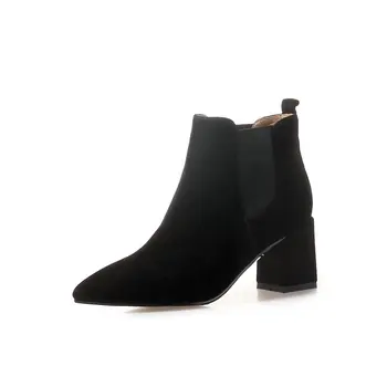 

2020 New Brand Womens Boots New Autumn Winter Fashion Shoes Woman Pointed Toe High Quality Ladies Shoes Female Ankle Boots