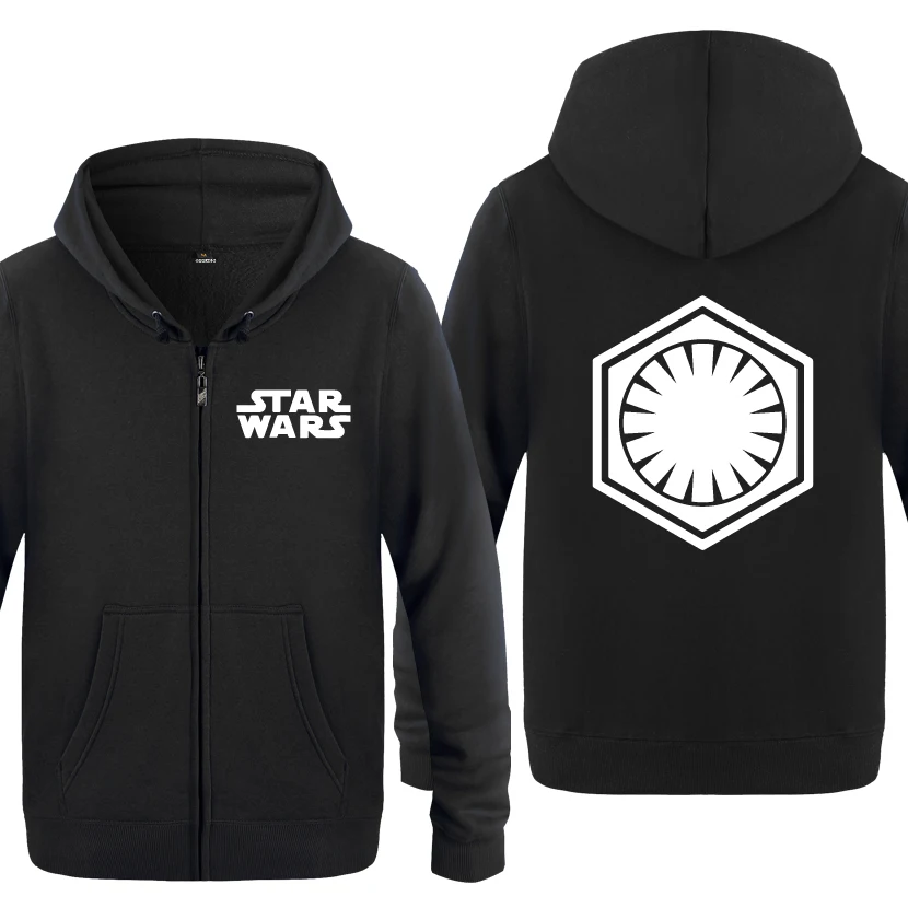 The Force Awakens первый заказ Insignia-Star Wars толстовки мужские мужская молния с капюшоном флисовые толстовки кардиганы