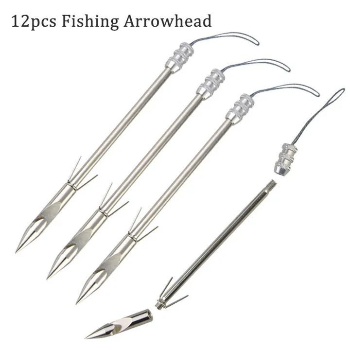 12pcs Arrowhead 1 Набор боуфихсинг Рогатка Дартс Стрела стрельба катапульта стальной браслет Рыбалка Стрельба набор для луков принадлежности для охоты - Цвет: 12pcs Arrowhead