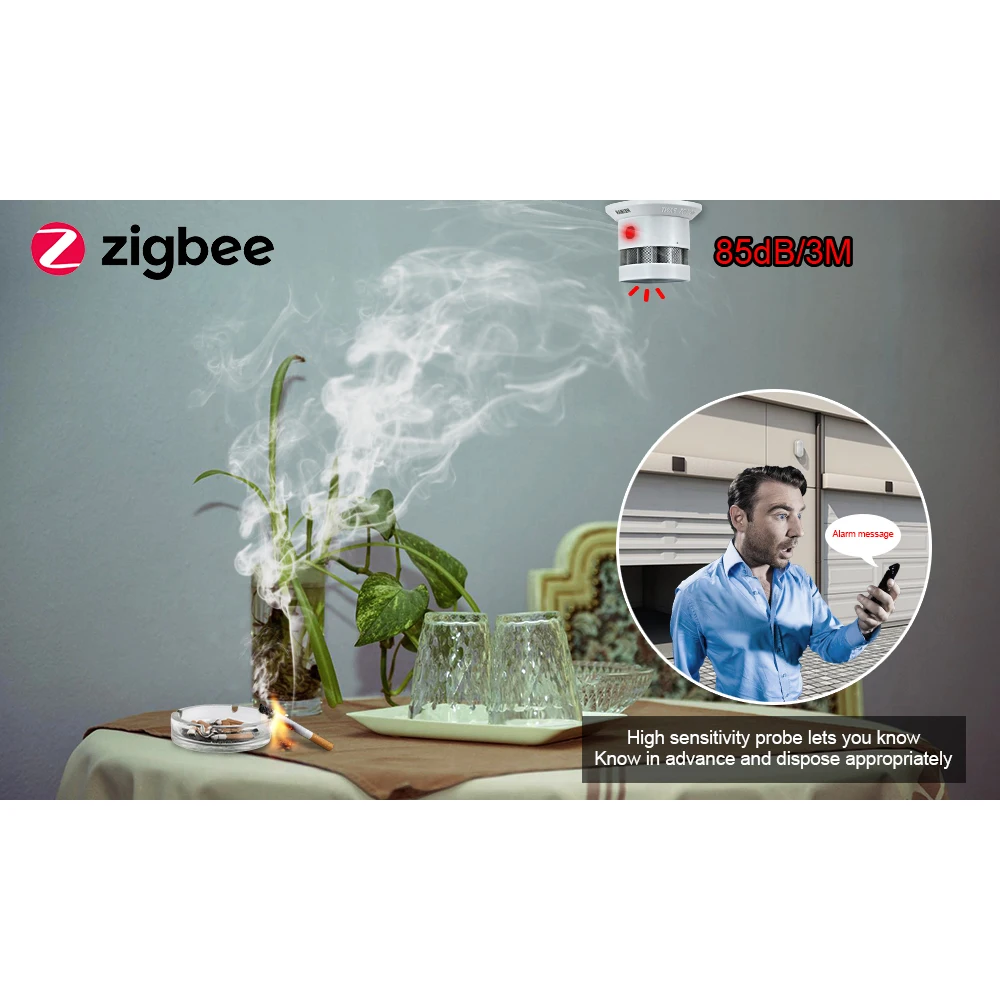 HEIMAN Zigbee 3.0 Fire alarm Smoke detector Smart Home system 2.4GHz High sensitivity Safety prevention Sensor Free Shipping