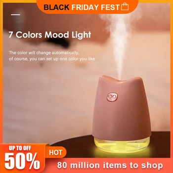 

Air Humidifier 270ml Cute Pig with Colorful LED Light