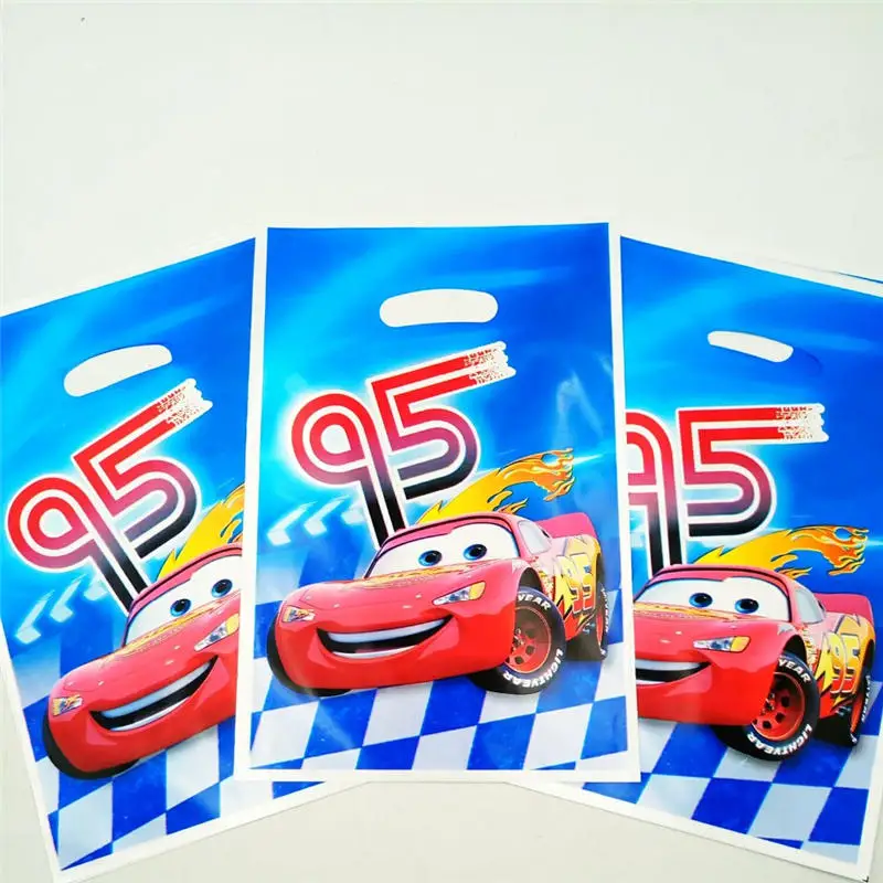24 шт./компл. Lightning Mcqueen со вставленной картой продукция изображение декорирование тортов капкейк Палочки малыш День рождения украшения свадебные сувениры - Цвет: Gift bag 10pcs