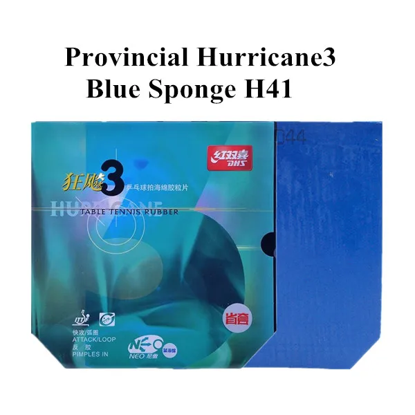 DHS Hurricane 3 NEO Provincial(синяя губка) резиновый Pips-In Ping PongWith Sponge Tenis De Mesa - Цвет: Black H41