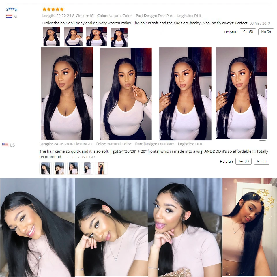 Peruvian-Straight-Hair-3-Bundles-With-Frontal-Closure-Pre-Plucked-Remy-100-Human-Hair-Weave-Bundles (2)