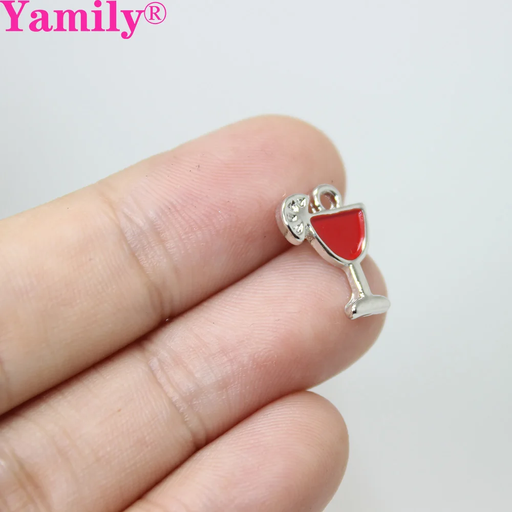 

15pcs/ 12x15mm Tropical Drink charm Alloy Floating Cocktails charm pendant
