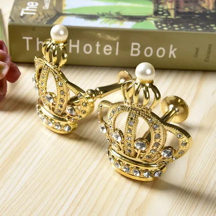 2Pcs/Set Europe High-end Curtain Hooks Holder Hanger Holdback Wall Coat and Bat Hooks Belt Ball Curtain Tassel Tieback Curtain - Цвет: Gold-2pieces
