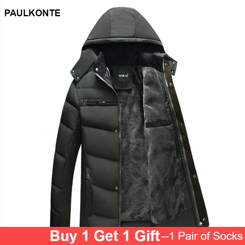 

Men winter 2019 hot sale thick windproof jacket warm men jacket casual hooded fashion trend new snow coat