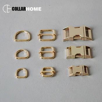 

200 sets 15mm 20mm 25mm 30mm metal adjustable belt buckles D rings for dog collar DIY sewing accessories chain link tri-glide