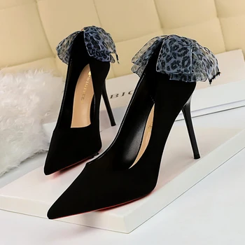 

Women pumps sweet high heels women stiletto pumps bow sexy party woman red bridal wedding shoes