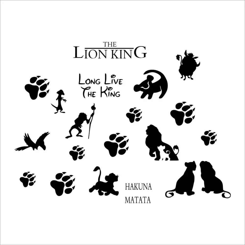 Disney Art Cartoon HAKUNA MATATA Lion King Home Decor Wall Vinyl Sticker Decal Anime Manga Quote Nursery for kids rooms Poster Disney Art Cartoon HAKUNA MATATA Lion King Home Decor Wall Vinyl Sticker Decal Anime Manga Quote Nursery for kids rooms Poster