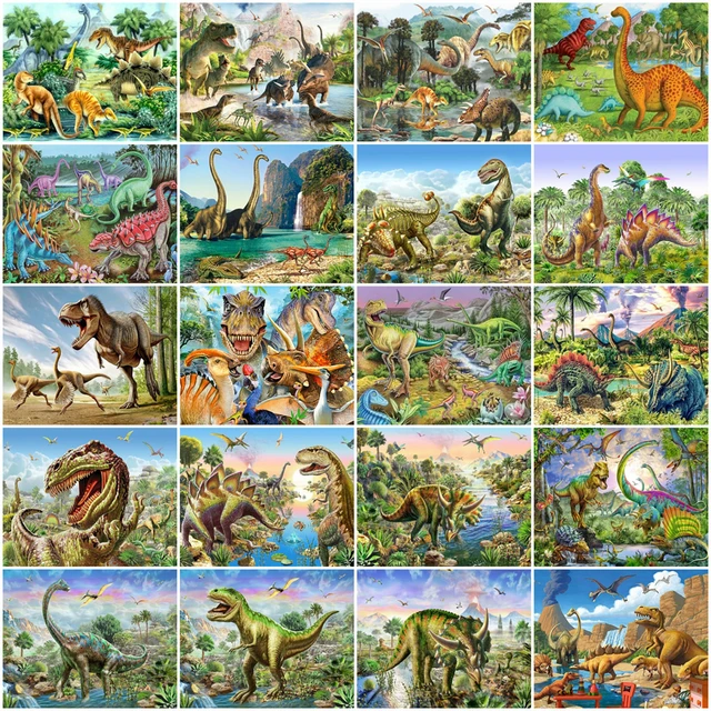 Pintura de Dinossauros em COQUINHOS