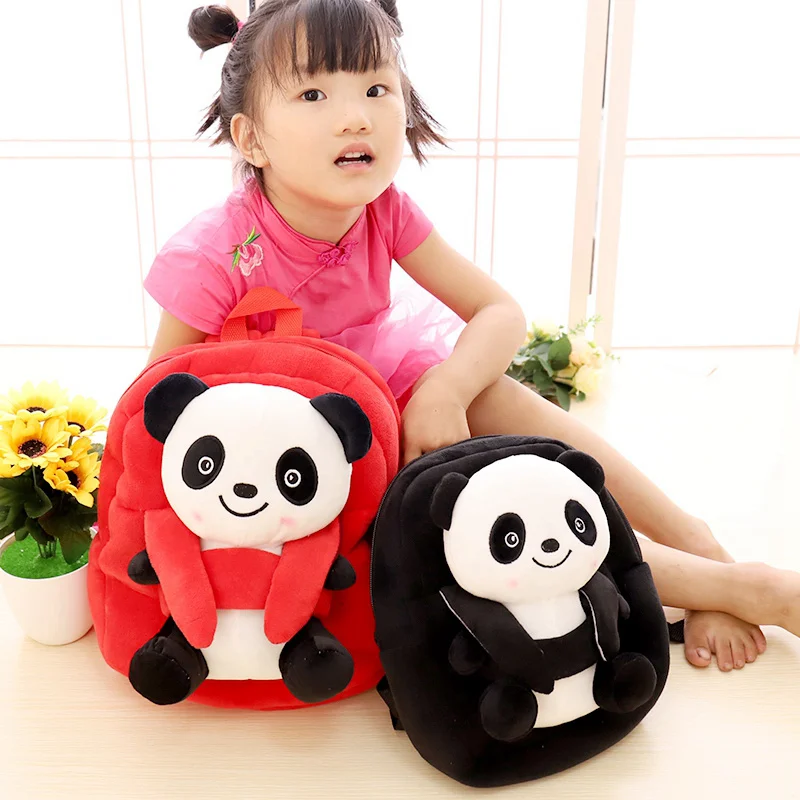 

Cute Cartoon Kids Plush Panda Backpack Toy Mini School Bag Children'S Gifts Kindergarten Boy Girl Baby Student Bags Cute