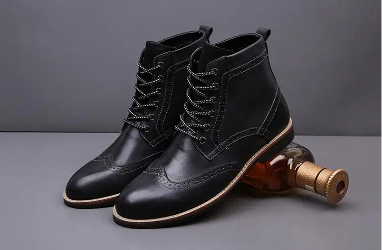 Дизайнерские мужские ботинки из натуральной кожи; теплые мотоциклетные ботинки из коровьей кожи; мужские Ботинки martin; обувь для работы на открытом воздухе
