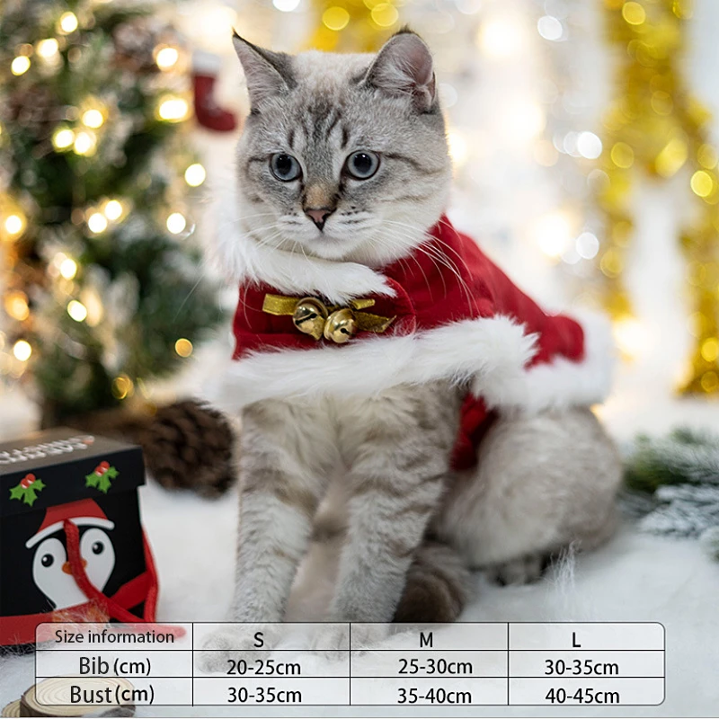 Disfraces de Navidad para gatos, ropa divertida de Papá Noel para perros y gatos para mascotas de Año Nuevo, trajes de invierno para gatitos|Ropa para gatos| -