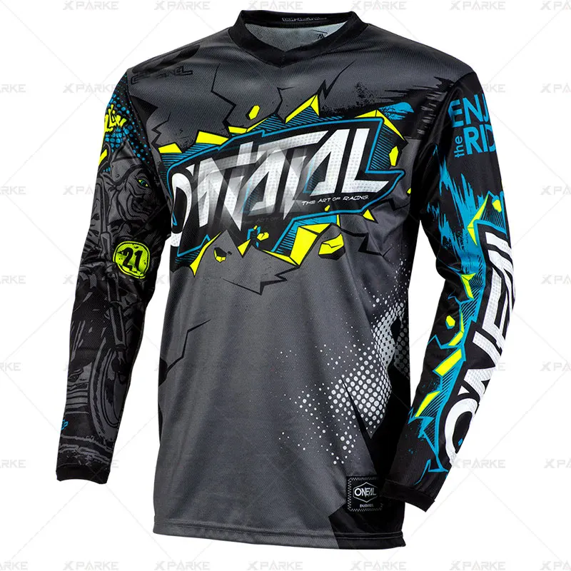 4 Мотоцикл горный велосипед Команда спуск jerseyfox MTB внедорожный DH MX велосипед локомотив рубашка беговые горный велосипед ONEALING - Цвет: 4