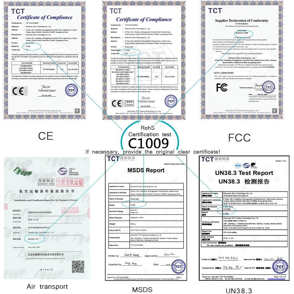 FERISING-cargador portátil USB con Cable, batería externa de 10000mAh, para iPhone, Samsung y Xiaomi - Imagen 6