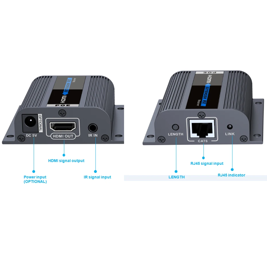 HDMI удлинитель LKV714Pro модель 1X4 кабель cat5e/6 до 40 м с 4 приемниками в комплекте + 1
