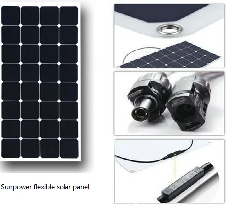 DG sunlight 100w mono sunpower Гибкая солнечная панель 12V солнечное зарядное устройство PET солнечная панель 100w