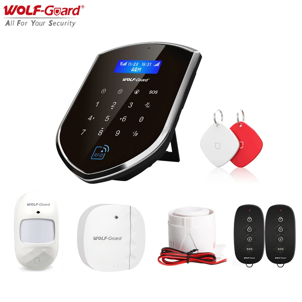 Система охранной сигнализации Wolf Guard 2 4 ГГц Wi Fi GSM|Комплекты для сигнализации| |