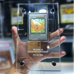 Yugioh – porte cartes en brique avec cadre, yeux bleus, blancs, Dragon GHR, doré, jouets de Table pour enfants, cadeau de noël 