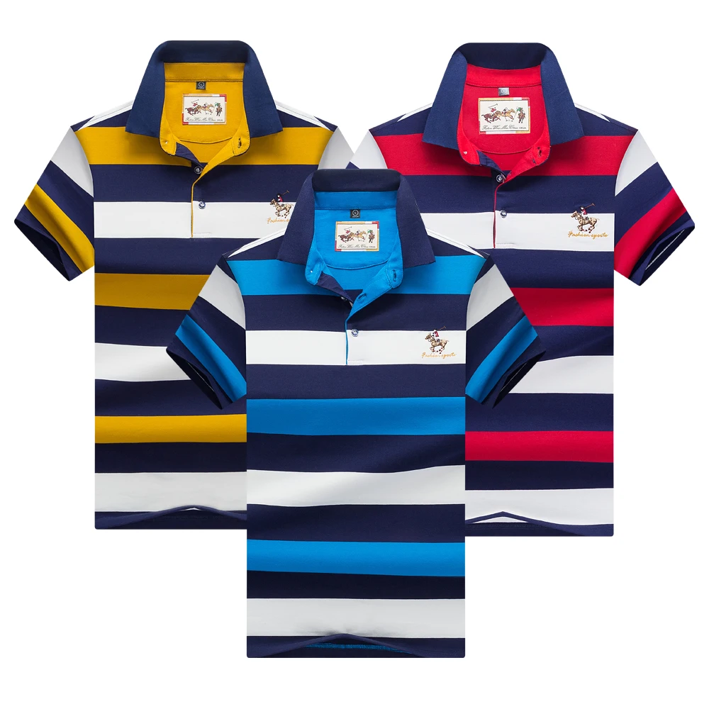 Hollirtiger 3 шт. розничная polo homme de marque модная одежда по индивидуальному заказу, шаровары удобные стрейч Для мужчин рубашка поло HOMBRE в полоску модные футболки-поло Для мужчин