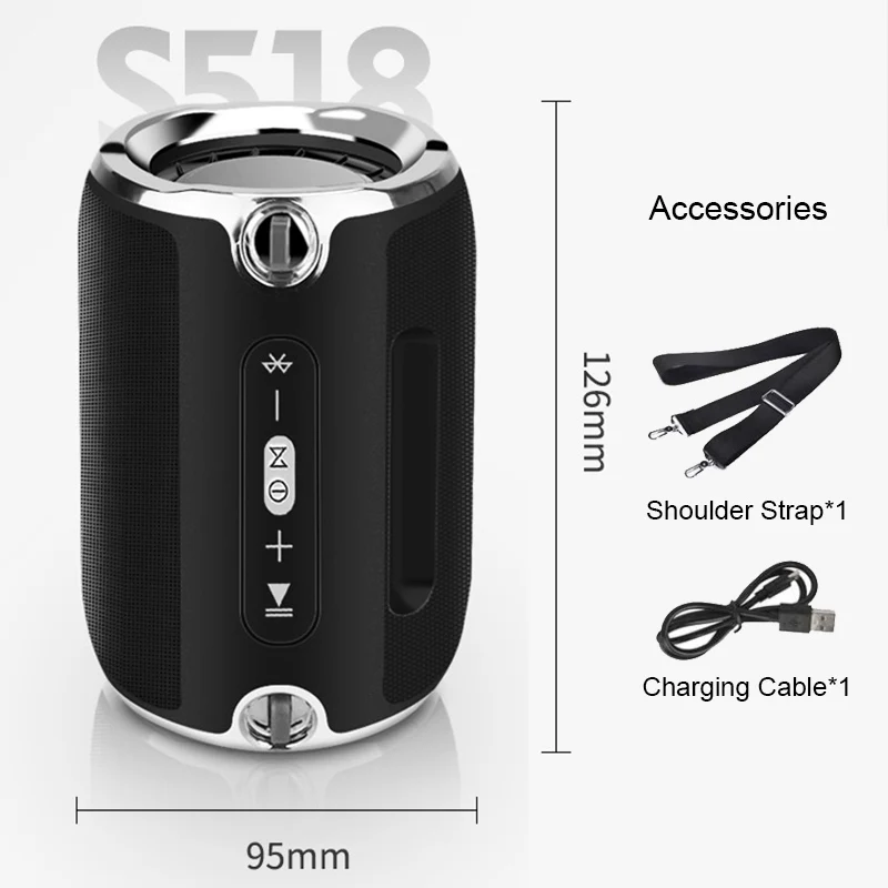 Портативная беспроводная Bluetooth колонка стерео радио музыка сабвуфер колонки для