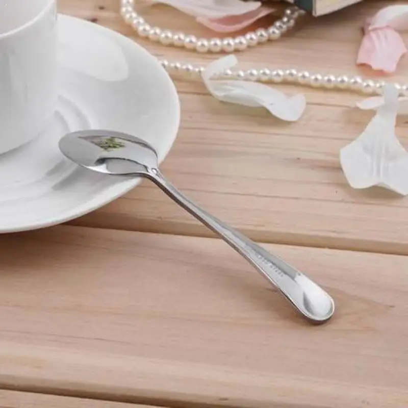 

1PCS Stainless Steel Coffee Dessert Fruit Spoons Teaspoon new style Sundae K7Q5