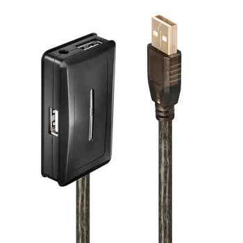 

10m USB 2.0 Active Extension Hub 4-port USB-hub with Long cable USB 2.0 male to female with booster for PC laptop and more