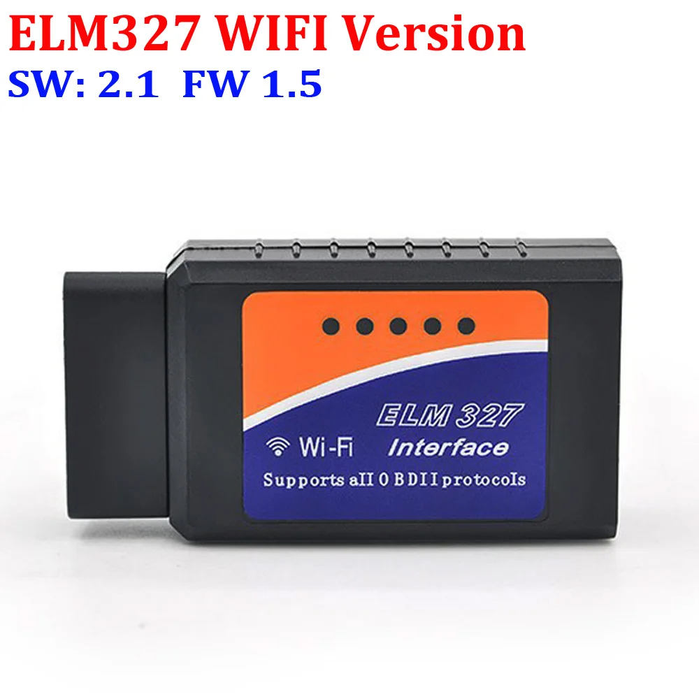 Горячая Распродажа ELM327 V1.5 OBD2 Диагностический интерфейс Wfi ELM327 Bluetooth ELM327 USB V2.1 Can-Bus сканер Поддержка OBD-II протоколов - Цвет: ELM327 wifi