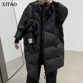 

XITAO Patchwork Pockets Solid Parka Women 2020 Winter Casual Fashion New Style Temperament All Match Hooded Collar Parka ZY1920