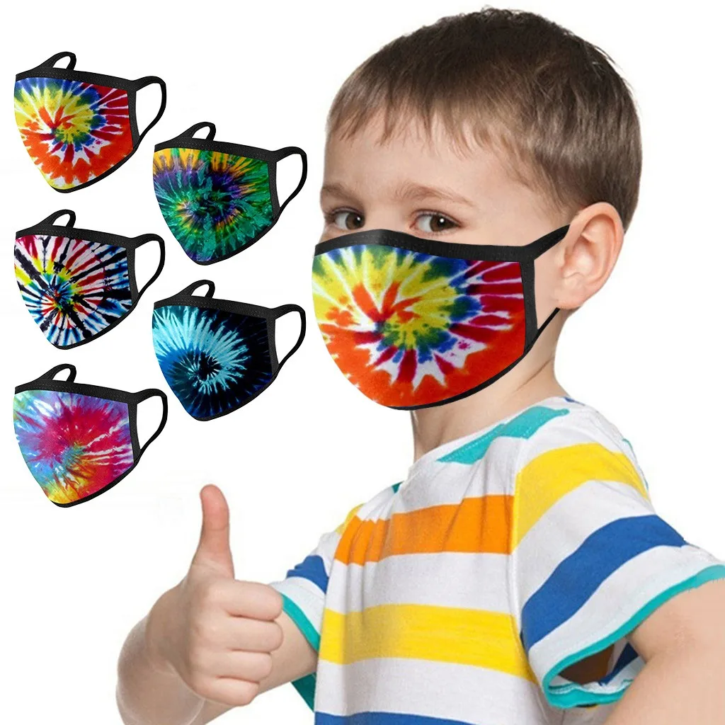5 шт. детская маска с принтом многоразовая для лица удобная смываемая mascarilla reutilzable