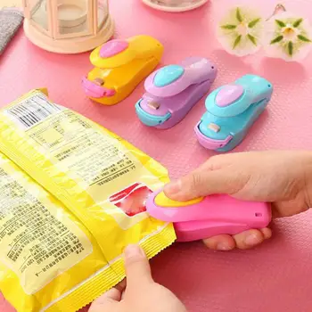 

Mini Sealing Household Machine Heat Sealer Capper Food Saver For Plastic Bags Package Mini Gadgets Random Color