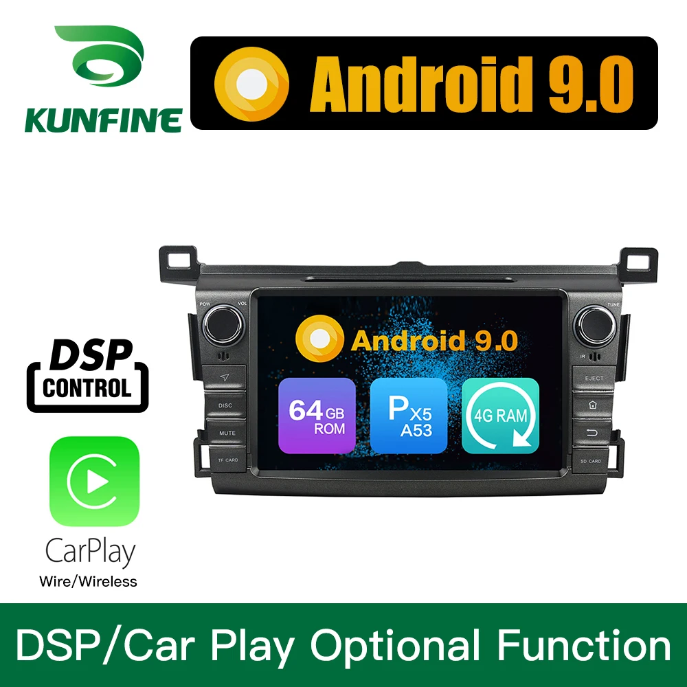 Best Android 9.0 Octa Core 4GB RAM 64GB ROM Car DVD GPS Navigation Multimedia Player Car Stereo for Toyota RAV4  2013-2017 Radio 2