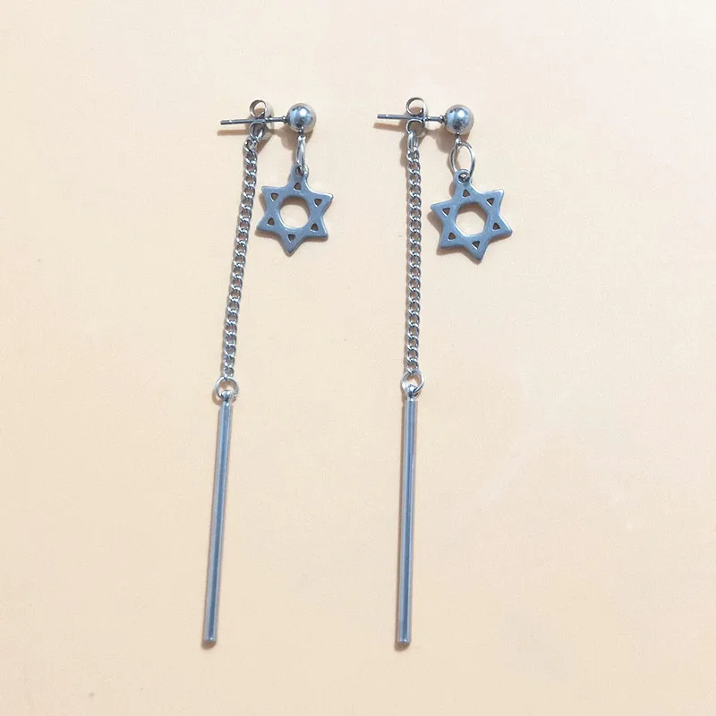 

Return World to You Shen Yi Eun-Ho Tie Celebrity Style Earrings Five-pointed Star Ear Stud Simple Earrings Men And Women Ear Stu