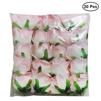 

20pcs Artificial Rose Flower Heads For Wedding Party Decoration DIY Wreath Gift Box Scrapbooking Craft Fake Flowers