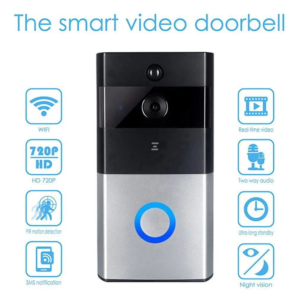 

D5 Home Wireless Wifi Visual Cat Eye Doorbell Intelligent Voice Intercom Video Infrared Anti-Theft Monitoring Doorbell