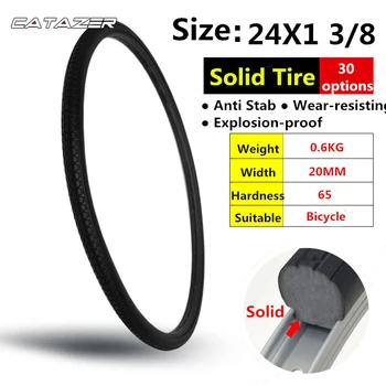 

24*1 3/8 Bicycle Solid Tires Anti-slip Durable Black Tires Mountain Bike Tires 24x1 3/8 Bike Solid Tyre 24 X 1.375 Cycling Tyre