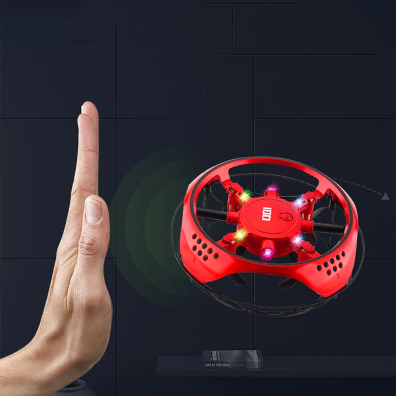 Muwanzhi Mini Flying Helicopter UFO RC Drone Hand Sensing Aircraft With 6 LED lights Electronic Quadcopter flayaball Toy For kid Muwanzhi Mini Flying Helicopter UFO RC Drone Hand Sensing Aircraft With 6 LED lights Electronic Quadcopter flayaball Toy For kid