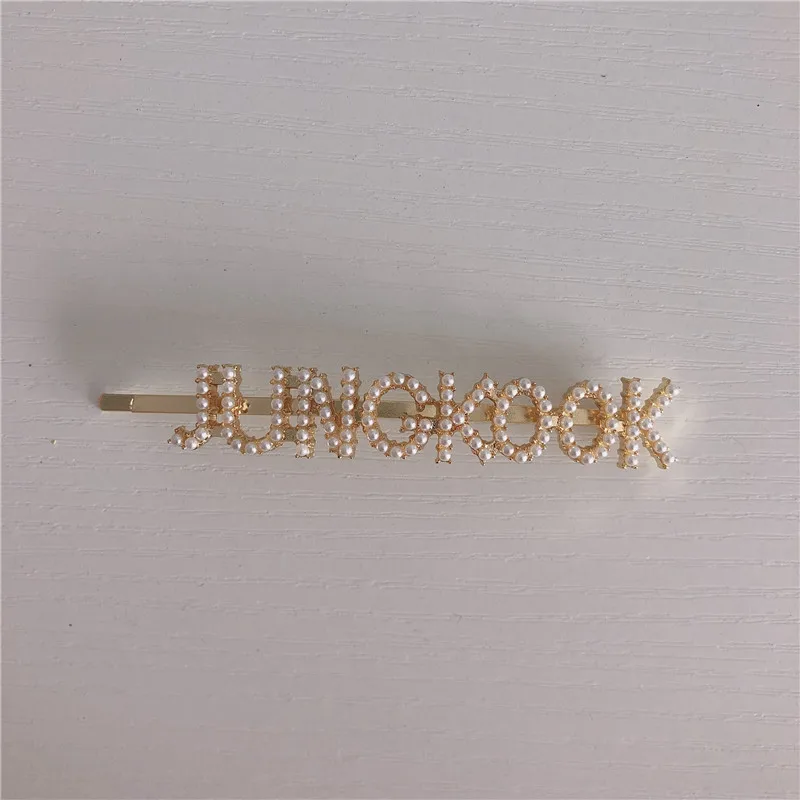 JK-Gold Новые модные заколки для волос JHOPE JUNG KOOK, заколка для волос, ювелирные изделия для волос, украшения для волос, Bangtan, аксессуары для мальчиков, подарок - Цвет: JK-Gold