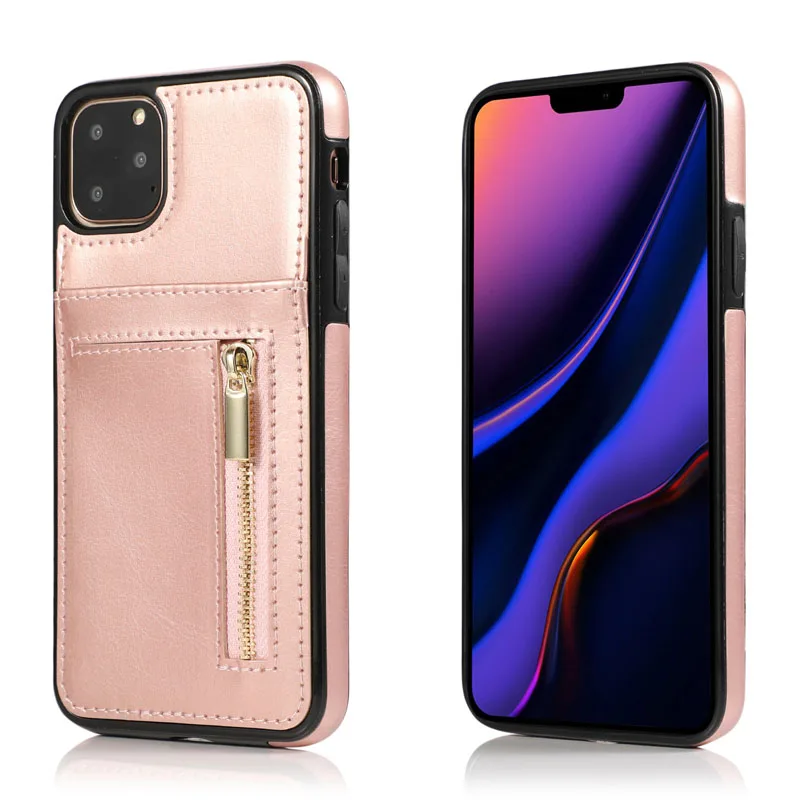 Ударопрочный кожаный чехол на 360 градусов для iphone 11 Pro MAX, мягкий чехол-бумажник с откидной крышкой для iphone 11 - Цвет: 3