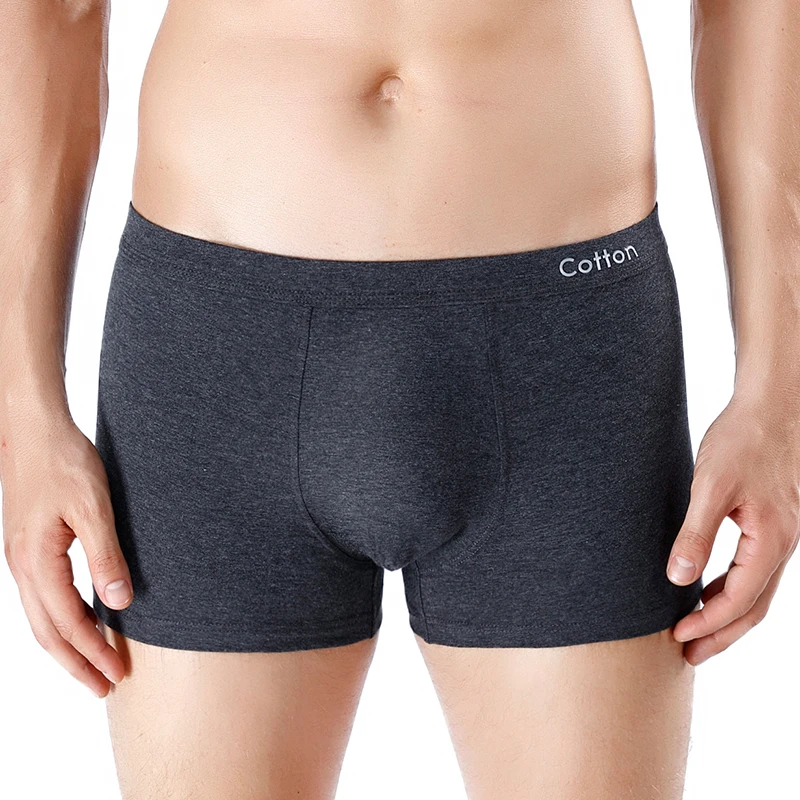 3pcs Dark gray EVES, 3 шт./лот, мужские трусы, удобные, хлопковые, мужские боксеры, 5 цветов, боксерские шорты, мужское нижнее белье, боксеры, u-образные, мужские трусы - Цвет: 3pcs Dark gray