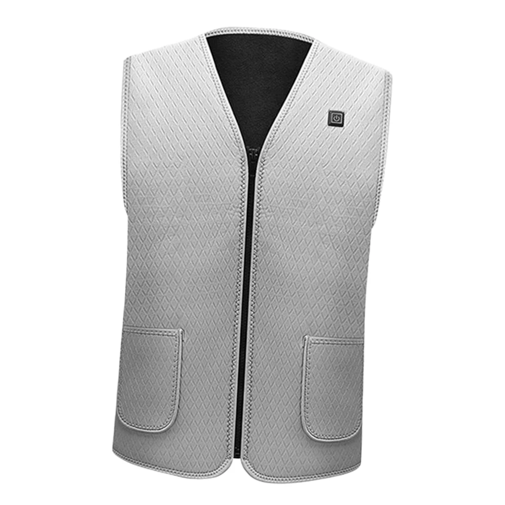 Men Lightweight Electric Heated Vest Winter Warm For Hiking Skiing Fishing