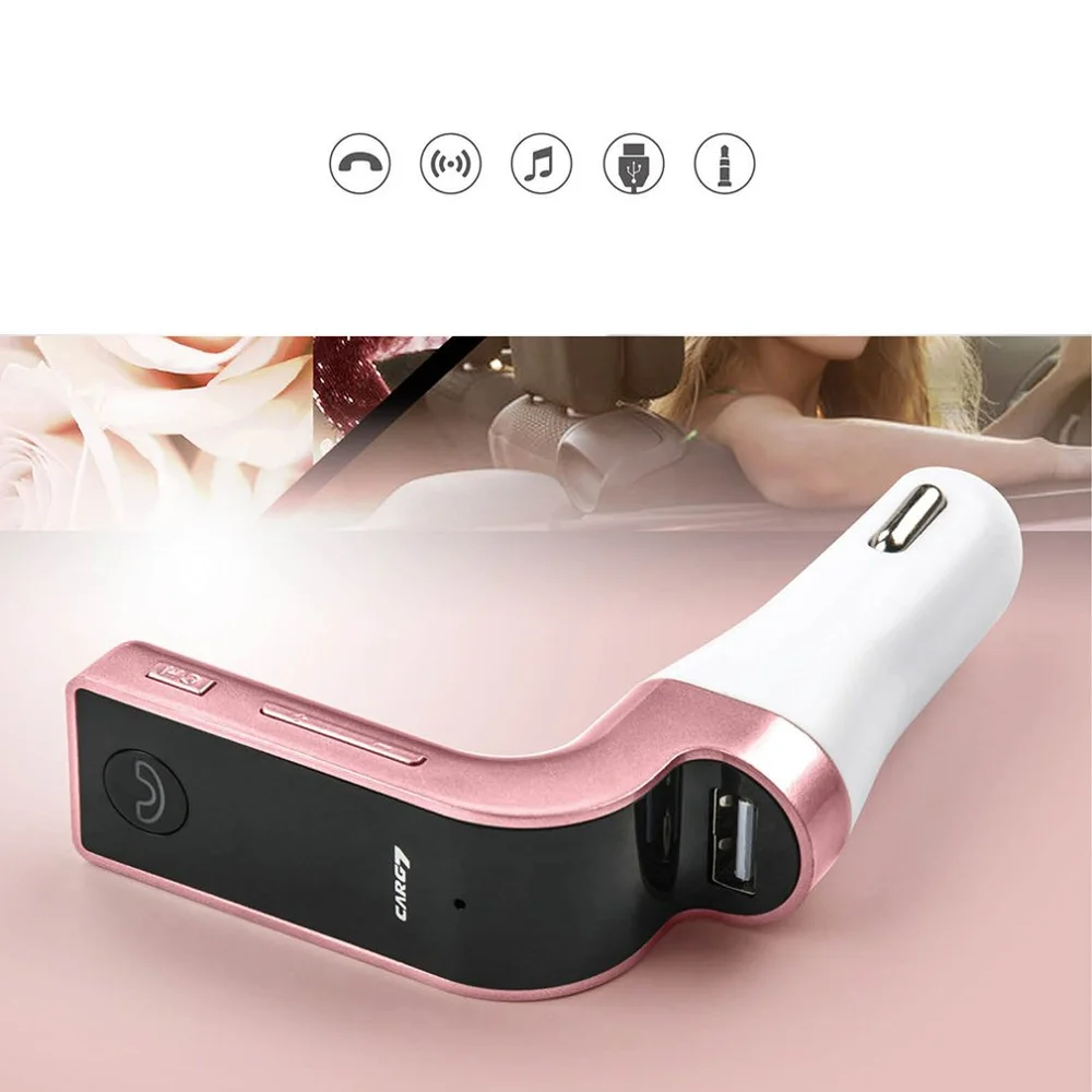G7 Hands-Free автомобильный комплект fm-передатчик Usb зарядное устройство адаптер Mp3 плеер автомобильная карта Mp3 телефон Handsfree плеер Fm