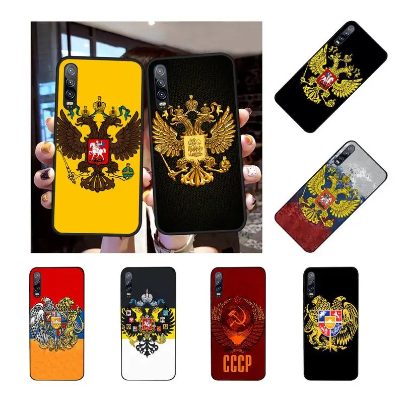 Милый Блестящий телефонный чехол PENGHUWAN с российским флагом для Huawei Honor 20 10 9 8 8x 8c 9x