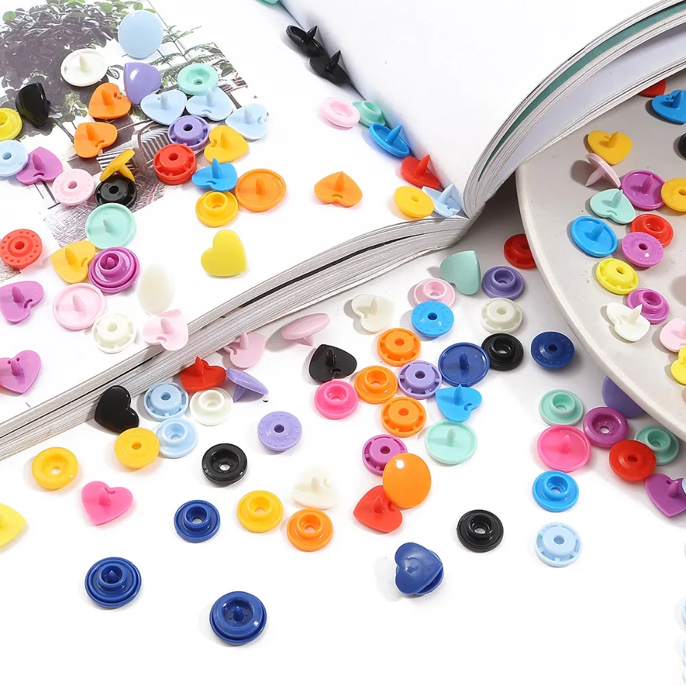 Description Picture 5 of item10Sets KAM Buttons T5 Plastic Snap Button 12MM Star/Heart Shape Sanp Fasteners For Baby Clothes Clips Garment Accessories Button
