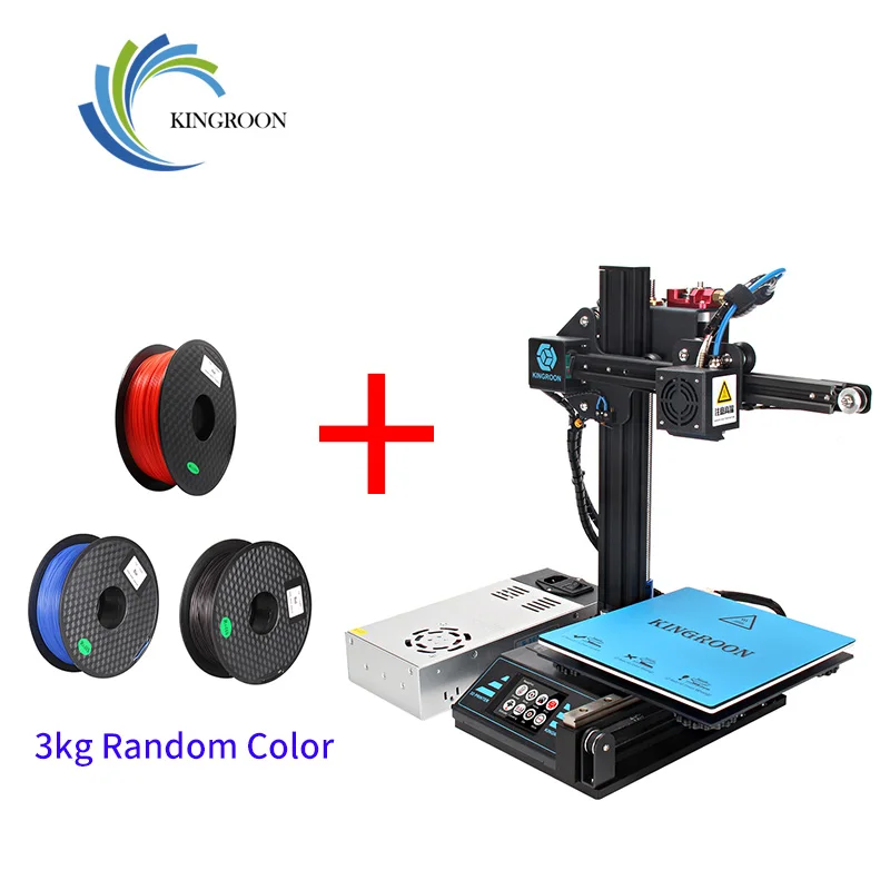 KP3 add 3kg KingRoon 3д принтер Модернизированный Высокоточный DIY 3d принтер самосборка 180*180*180 мм Жесткая металлическая рамка Drukarka 3D - Цвет: KP3 add 3kg